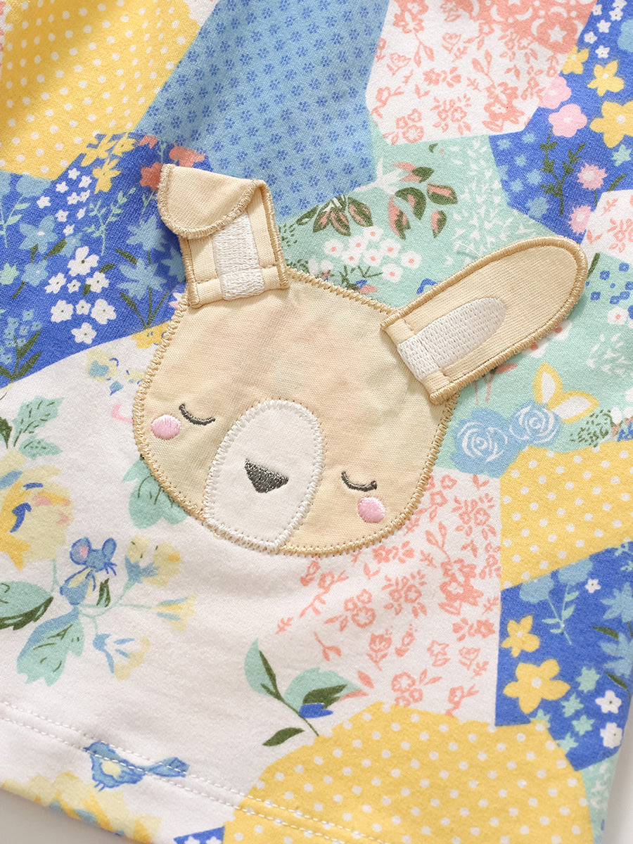 Cartoon Patchwork Design Dress